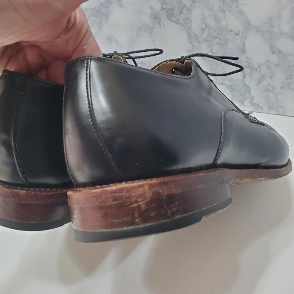 Berwick 1707 Split Toe Derby Dress Shoe Mens 9.5 Black Leather Goodyear‎ Welted